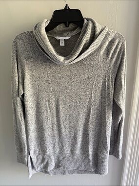 Nine West Heather Gray Cowlneck Sweater